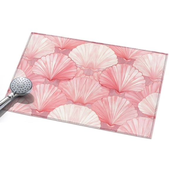 Summer Light Area Rugs 2x3ft Pink Seashell Floor Rug&nbsp;Non Slip Low Pile Ultra Soft Throw Carpet for Entryway Indoor Entrance Kitchen Bathroom
