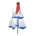 thumbnail image 1 of Summer Lighthouse Sailboat Windmills 360 Degree Rotation Weathervane Metal Windmill Wind Spinner For Parks Lawn Yard, 1 of 20