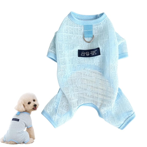Summer Lightweight Breathable Dog Jumpsuit, Pet Thin Mesh Four Legged Clothes Sun Protection Clothes Cooling Jumpsuit