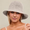thumbnail image 1 of Summer Lightweight Breathable Sun Hats For Outdoor Activities Foldable Fisherman Hat For Casual Wear And Beach Semi Visor Floppy Hat Men Women Floppy Hats for Summer Hat for Women with Ponytail Hole, 1 of 5