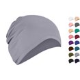 thumbnail image 1 of Summer Lightweight Cotton , Breathable Thin Sleep Hats, Skull Caps for Running Cycling Hiking Fishing Light Gray, 1 of 4