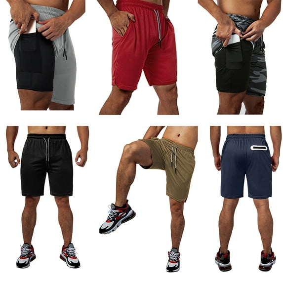 Summer Lightweight Gym Shorts, Bodybuilding Quick Dry Athletic Workout Shorts with Pockets and Drawstring