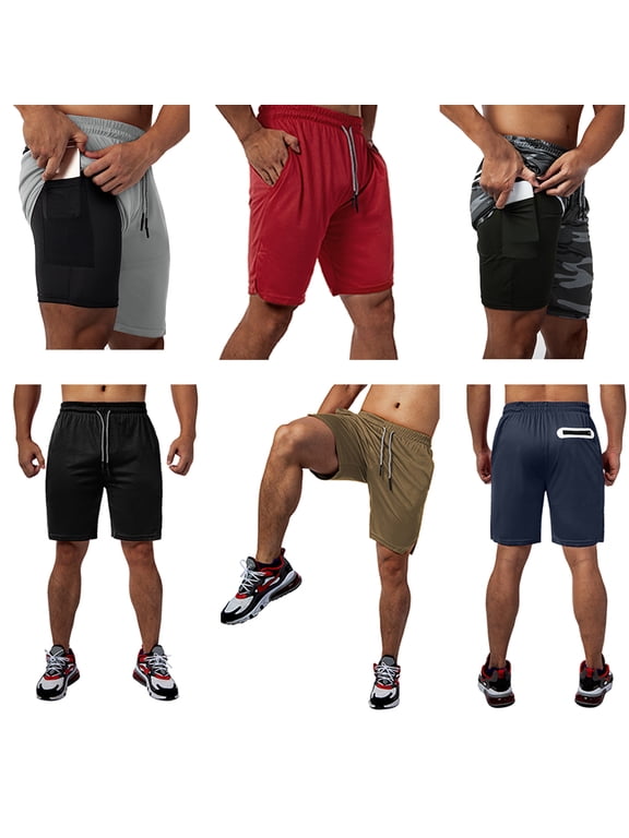 Summer Lightweight Gym Shorts, Bodybuilding Quick Dry Athletic Workout Shorts with Pockets and Drawstring