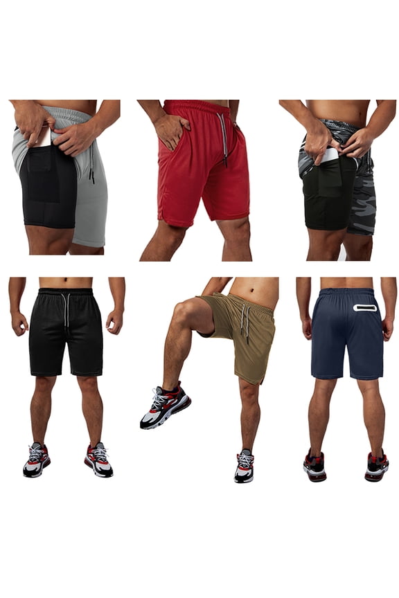 Summer Lightweight Gym Shorts, Bodybuilding Quick Dry Athletic Workout Shorts with Pockets and Drawstring