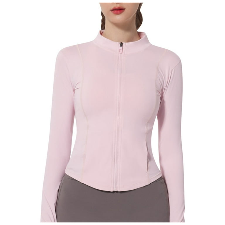 Summer Lightweight Yarn Sun Jacket Ice Skin Coat Workout Jacket For Yoga Tight Fit Fingertip Sleeves Walmart