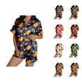 thumbnail image 1 of Summer Lightweight Pajamas – Silk Pajamas for Women Set & Lounge Sets Ladies' Thanksgiving Turkey Print Pajama Shorts Set 2024, 1 of 5