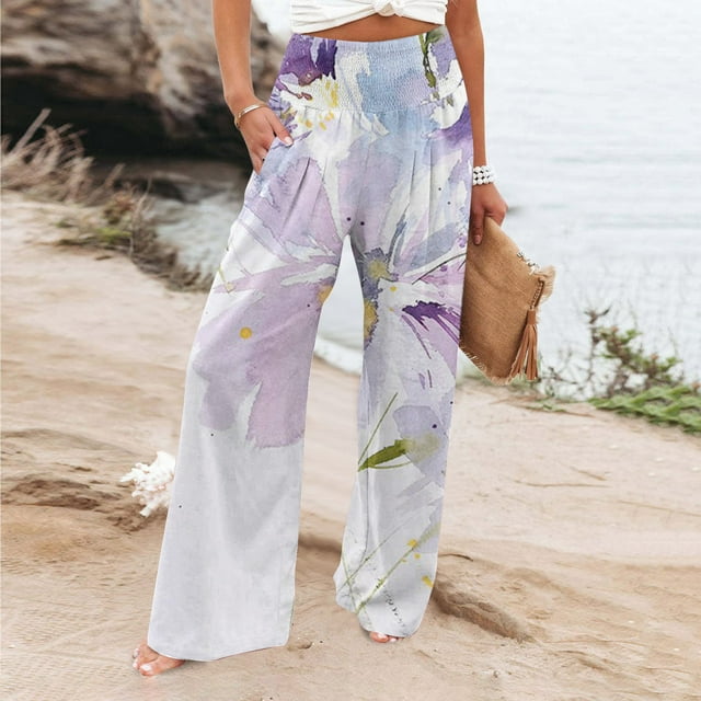 Summer Linen Pants for Women 2023 Trendy,Beach Pants for Women Summer ...
