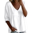 thumbnail image 1 of Summer Linen Top 2026 Womens Casual Blouse, 1 of 6