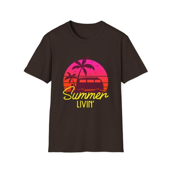 Summer Livin' Sunset Themed TShirt