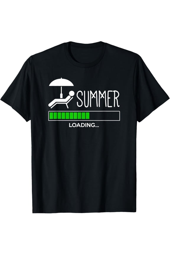 Summer Loading Awesome Beach Summertime Vibes Fun Party Wear T-Shirt