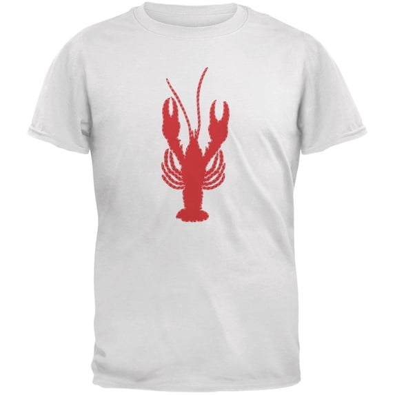 Summer - Lobster Faux Stitched White Youth T-Shirt - Large(14/16)