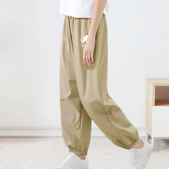 Summer Long Pants For Kids Solid Color Quick Dry Running Pants Lightweight Breathable Elastic Pants With Pockets For 5-16 Years Casual Pants For Exercise Gym Pants