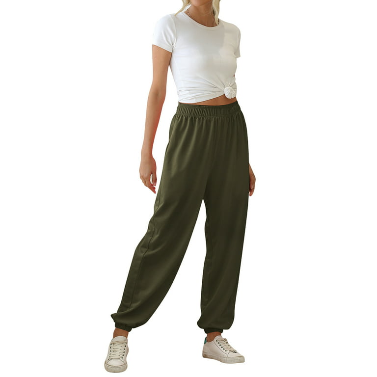 Summer Loose Casual Jogger Trousers Pants For Ladies Women Summer High  Waist Cargo Baggy Harem Trousers Pants Sweatpants for Women Size S-2XL