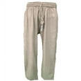 thumbnail image 1 of Summer Loose Cotton Trousers, Lightweight Pure Elastic Waist Pants - Hemp, 1 of 1
