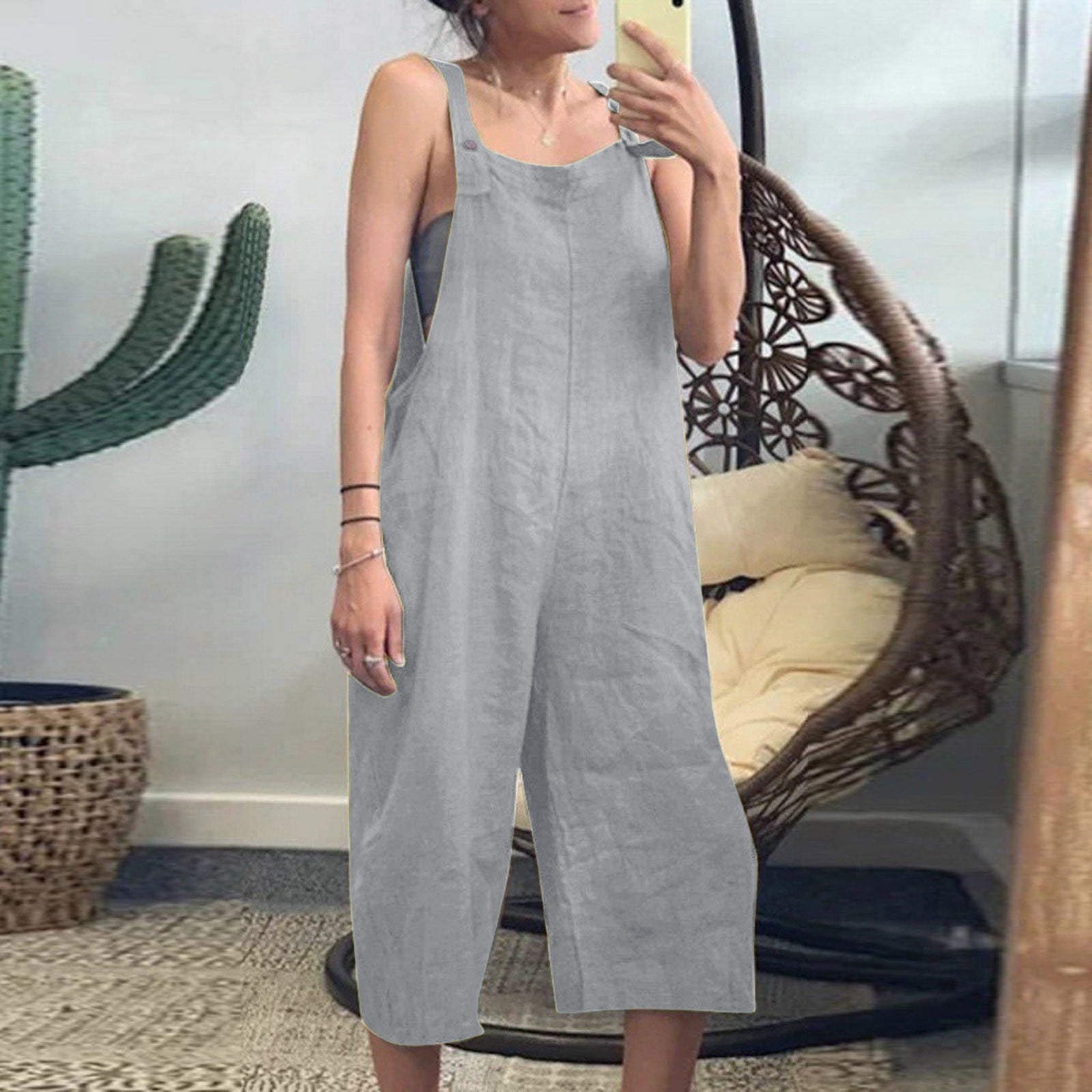 Adjustable Waist Overalls main image 1