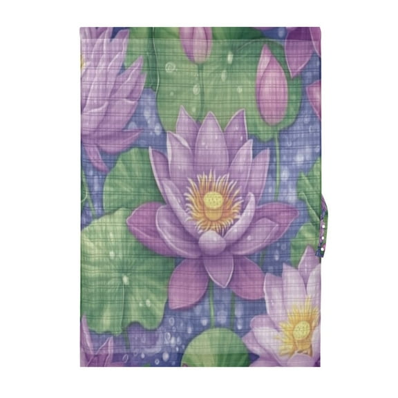 Summer Lotus Door Curtain 25x40in Privacy Mesh with UV Protection Tie Back Rod Pockets