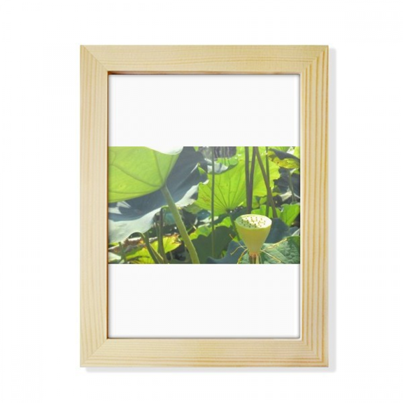Summer Lotus Pond Root Art Deco Fashion Desktop Adorn Photo Frame Display Art Painting Wooden