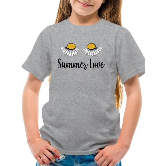 Summer Love Daisies T-Shirt Juniors -Image by Shutterstock, Medium