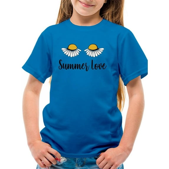 Summer Love Daisies T-Shirt Juniors -Image by Shutterstock, x-Small