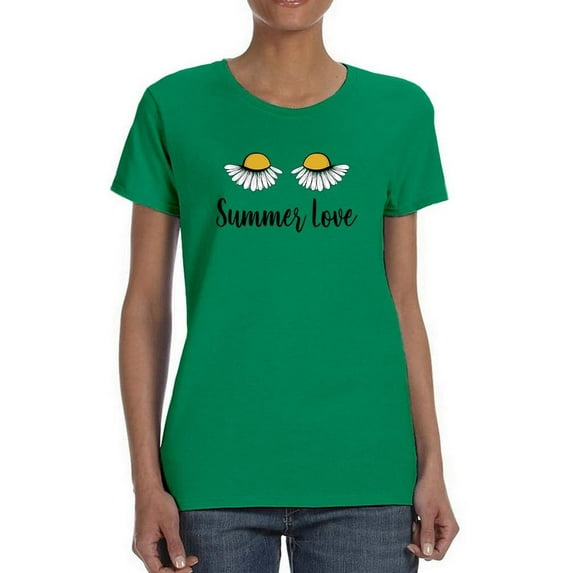 Summer Love Daisies T-Shirt Women -Image by Shutterstock, Female XX-Large