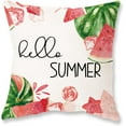 thumbnail image 1 of Summer Lumbar Pillow Cover 12x20 Watercolor Watermelon Hello Summer Decortions Throw Pillowcase Farmhouse Patio Outdoor Cushion Case for Sofa Bed, 1 of 6