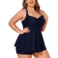 thumbnail image 1 of Summer Mae Plus Size Tankini Women 2 Pieces Swimsuits with Shorts Flowy Bathing Suits, 1 of 7