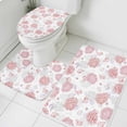 thumbnail image 1 of Summer Marine Life Bathroom Rugs Set Ocean Red Coral Shell Coastal Sea Conch Non Slip Absorbent Soft Bath Mats 3 Piece Set with Bathroom Rug, U-Shaped Floor Mat, Toilet Seat Cover Small Size, 1 of 9