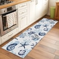 thumbnail image 1 of Summer Marine Life Runner Rugs 2x6 ft Ocean Watercolor Sea Conch Starfish Shells Coastal Washable Hallway Rugs Non-Slip Floor Mats Absorbent Carpet Bedside Runners for Bedroom Kitchen Laundry Room, 1 of 9