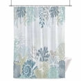 thumbnail image 1 of Summer Marine Life Shower Curtain, Ocean Corals Coastal Starfish Sand Dollar Waterproof Shower Curtain Set with 12 Hooks Lightweight Bath Curtains Fabric Bathroom Decor 72x72 Inches, 1 of 9