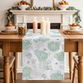 thumbnail image 1 of Summer Marine Life Table Runner, Ocean Green Coral Shell Coastal Conch Cotton Linen Kitchen Table Decoration Washable Dining Tabletop Runners for Home Party Decor 13x72 Inches, 1 of 9