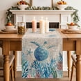 thumbnail image 1 of Summer Marine Life Table Runner, Ocean Sea Turtle Starfish Coral Coastal Retro Cotton Linen Kitchen Table Decoration Washable Dining Tabletop Runners for Home Party Decor 18x72 Inches, 1 of 9