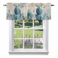 thumbnail image 1 of Summer Marine Life Valance Curtain for Windows Ocean Sea Turtle Starfish Coral Coastal Retro Rod Pocket Curtain Valances Short Window Treatments for Kitchen Bathroom Laundry Basement 42 x 12 Inch, 1 of 9