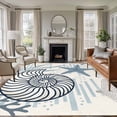 thumbnail image 1 of Summer Marine Life Washable Living Room Rugs 6'x9', Nautical Starfish Ocean Conch Coral Coastal Low Pile Throw Large Area Rug Non-Slip Sturdy Edge Binding Carpet for Dining Room Kitchen Office, 1 of 9