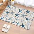 thumbnail image 1 of Summer Marine Life Washable Small Entryway Area Rugs 2'x3', Watercolor Blue Starfish Ocean Landscape Low Pile Throw Rug Non-Slip Sturdy Edge Binding Carpet for Front Door Floor Room Entry, 1 of 9