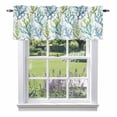 thumbnail image 1 of Summer Marine Plant Valance Curtain Water Blue Coral Window Valances Rod Pocket Short Curtains Window Treatments for Kitchen Bedroom Bathroom Laundry 42" x 18", 1 of 9