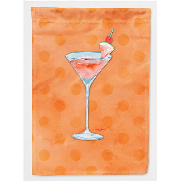Summer Martini Orange Polkadot Flag Canvas - House Size