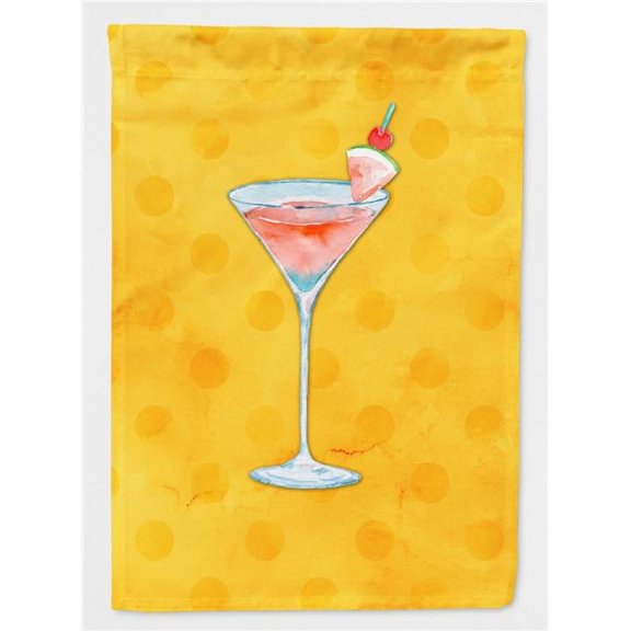 Summer Martini Yellow Polkadot Flag - Garden Size