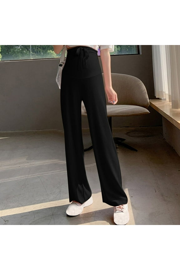 Summer Maternity Clothing Loose A-line Skirt Round Necked Pregnant Woman Skirt Black XXL Clearance