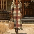 thumbnail image 1 of Summer Maxi Dresses for Women Vacation Spring Casual Long Sleeve Basic Long T Shirt Dress Multicolor B M, 1 of 4