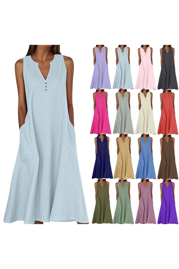 Summer Maxi Sundresses for Women Girls Strappy V-Neck Maxi Dress Print Long Dress Vacation Beach Dress Plus Size Great Gift for Mother's Day