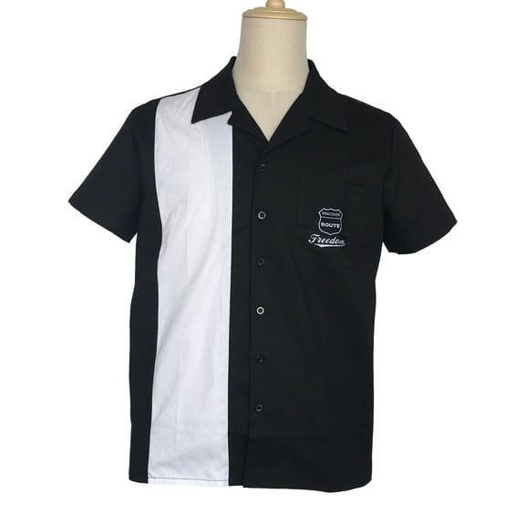 Summer Men Shirt Pocket Patch Casual Short Sleeve Shirt