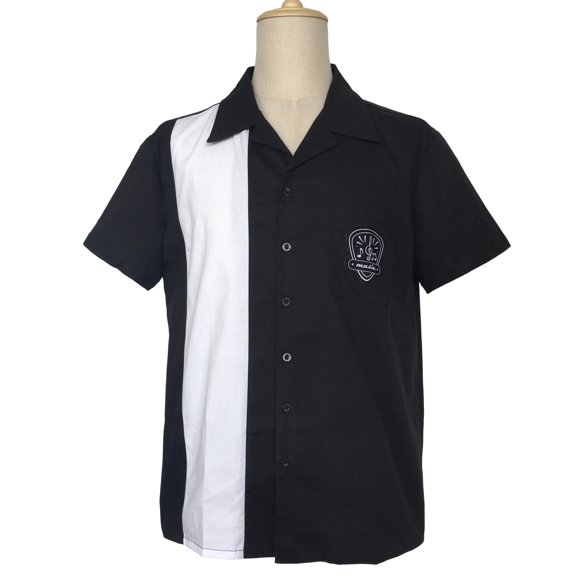 Summer Men Shirt Pocket Patch Casual Short Sleeve Shirt