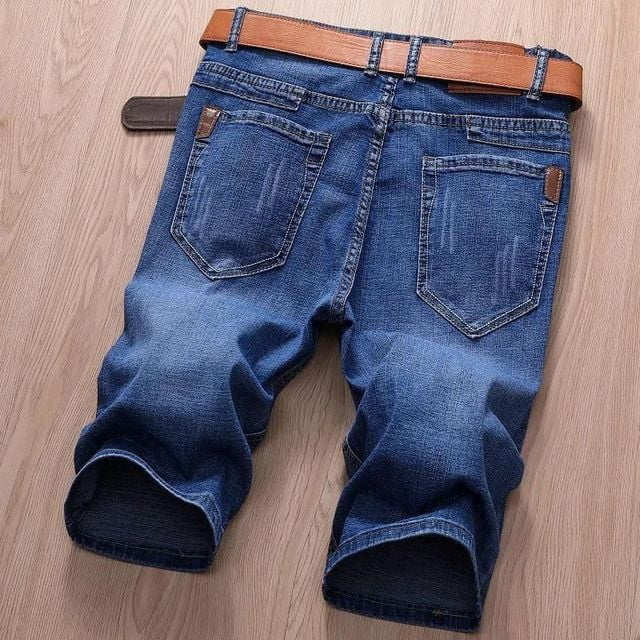 Summer Men Short Denim Jeans Thin Casual New Cool Pants Short Elastic