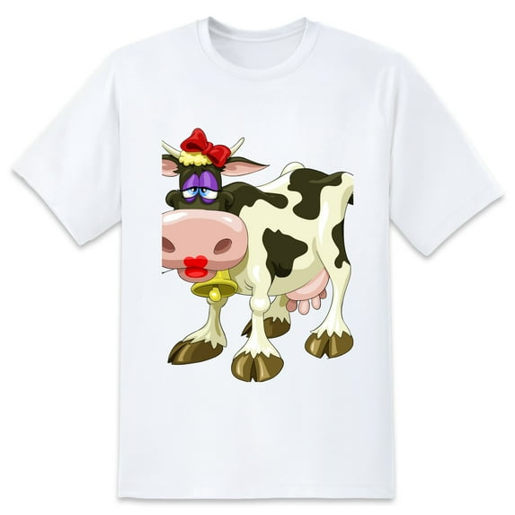 Summer Men Tee ShirtCow Graphic Letter Print T Shirts Crew Neck Short Sleeves Sports Sizes XS-5XL