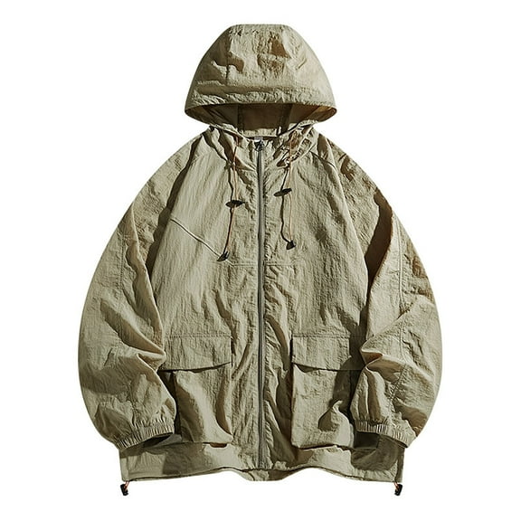 Summer Men' Windbreaker Sun Protection Clothing Korean Style Streetwear Zipper Hooded Jackets Man