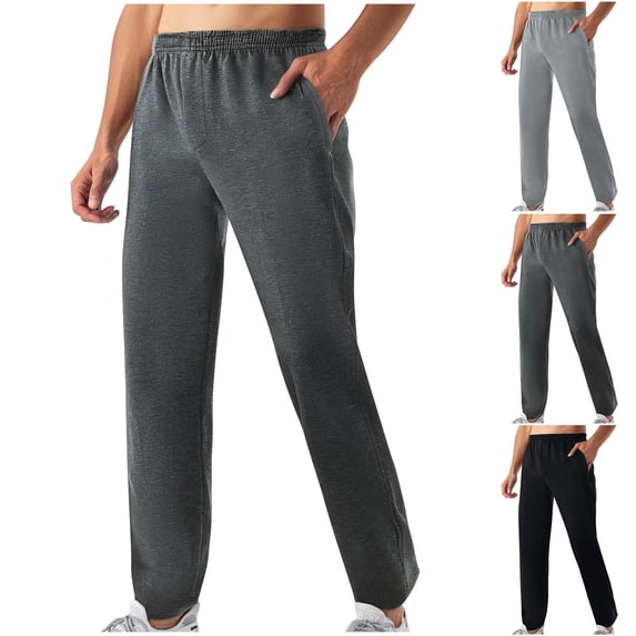 Summer Men's Casual Pants Elastic Waist Drawstring, Joggers Trousers, Straight Leg Relaxed Fit, Quick Dry Lightweight Breathable, Activewear Gym Workout Hiking Daily, | AKLJWH,Gray 38