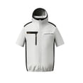 thumbnail image 1 of Summer Men's Cooling Fan Vest Short Sleeve Hooded Top Air Conditioning Fans Vest Electric Cool Vest, 1 of 7
