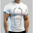 Summer Men‘s Fitness Sports Training Breathable Shortsleeved European