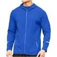 thumbnail image 1 of Summer Men's Hoodie Long Sleeved Solid Color Casua Breathable Sports and Fitness Training l Windbreaker jacket Plus Size, 1 of 9