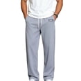thumbnail image 1 of Summer Men's Ice Silk Draped Solid Color Casual Straight Thin Breathable Pants, 1 of 4